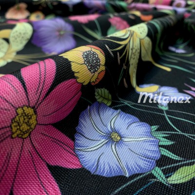 Kodura tkanina parasolowa kolorowe kwiaty