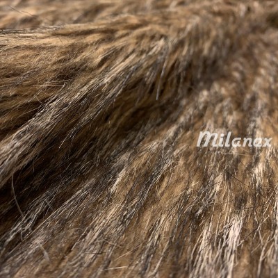 futro długi włos wilk złoto brązowy