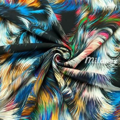 tkanina wiskozowa wzór kolorowe zwierzęce futra