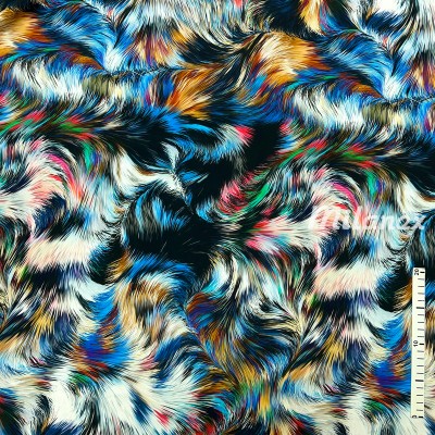 Tkanina wiskozowa wzór kolorowe zwierzęce futra