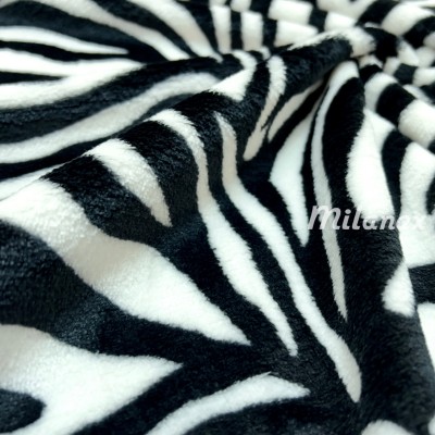 Polar kocykowy zebra biało czarna