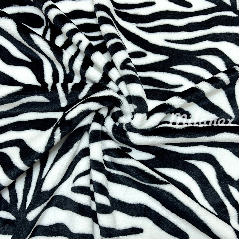 Polar kocykowy zebra biało czarna