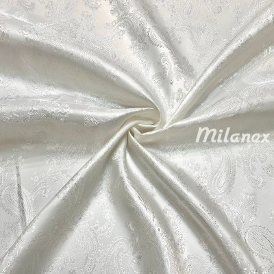 podszewka wiskozowa żakardowa turecki paisley kremowa